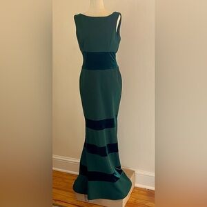 Vince Camuto Colorblock Emerald Green Sleeveless Maxi Dress Size 8